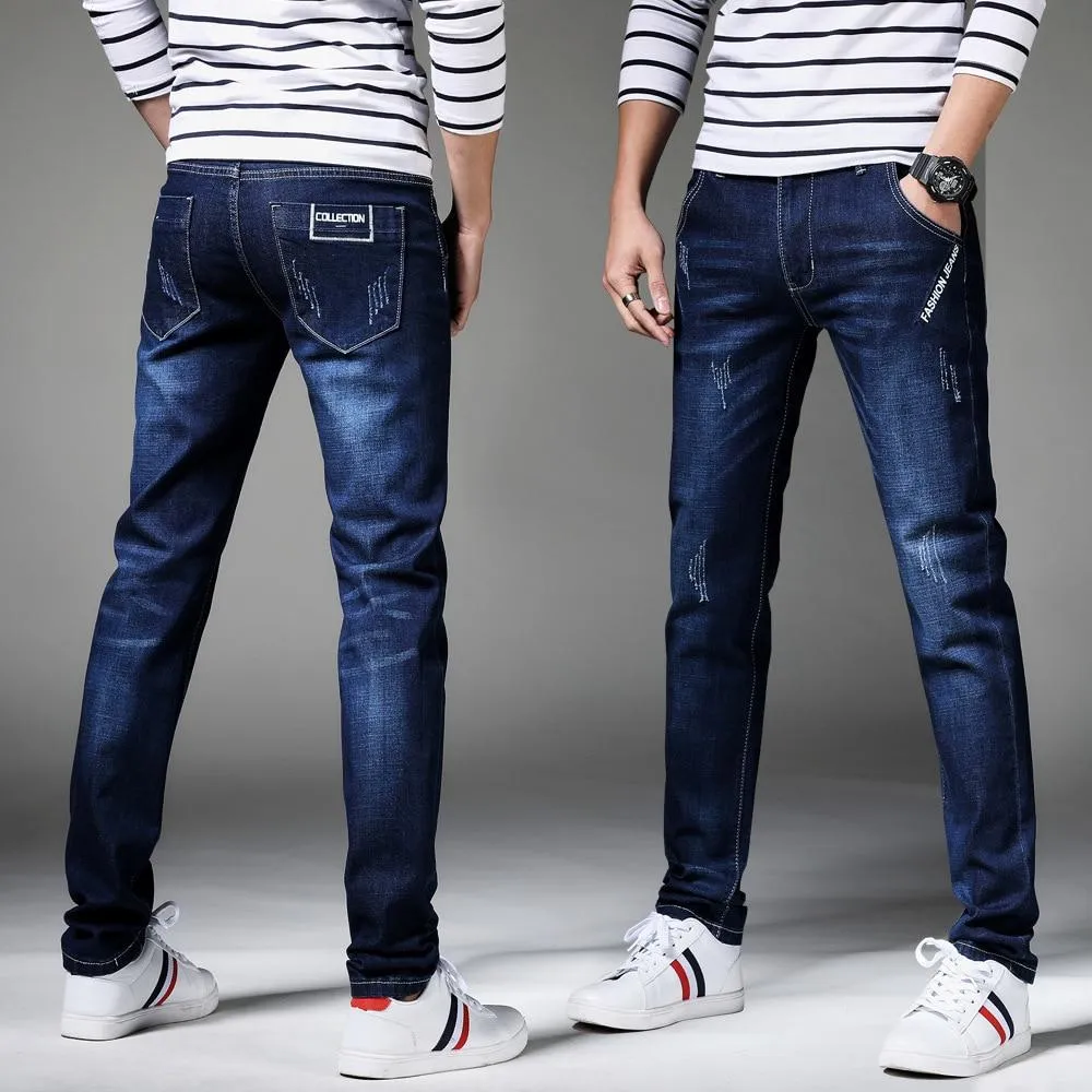 13 Style Denim Design Good Quality Skinny Distressed Men's Jeans