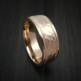 14K Rose Gold Classic Style Wedding Men's Band Custom Made