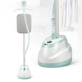 1800W Garment Steamer for Clothes Standing Flat Hanging Ironing Suitable for All Fabric Types, Rapid Heats in 25s for 1 Hour Continuous Steam, with Garment Hanger, Ironing Board, Ironing Gloves