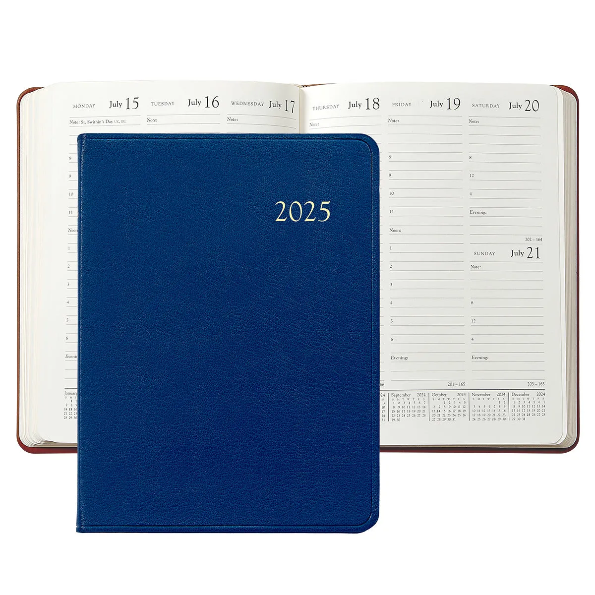 2025 Desk Diary - Traditional/Goatskin/Crocodile