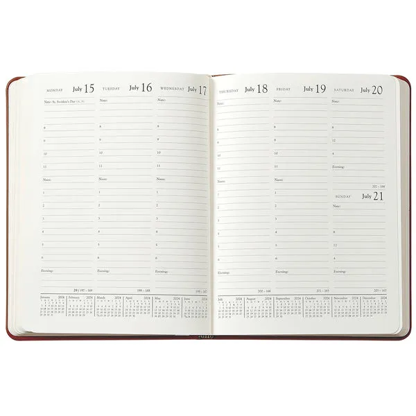 2025 Desk Diary - Traditional/Goatskin/Crocodile