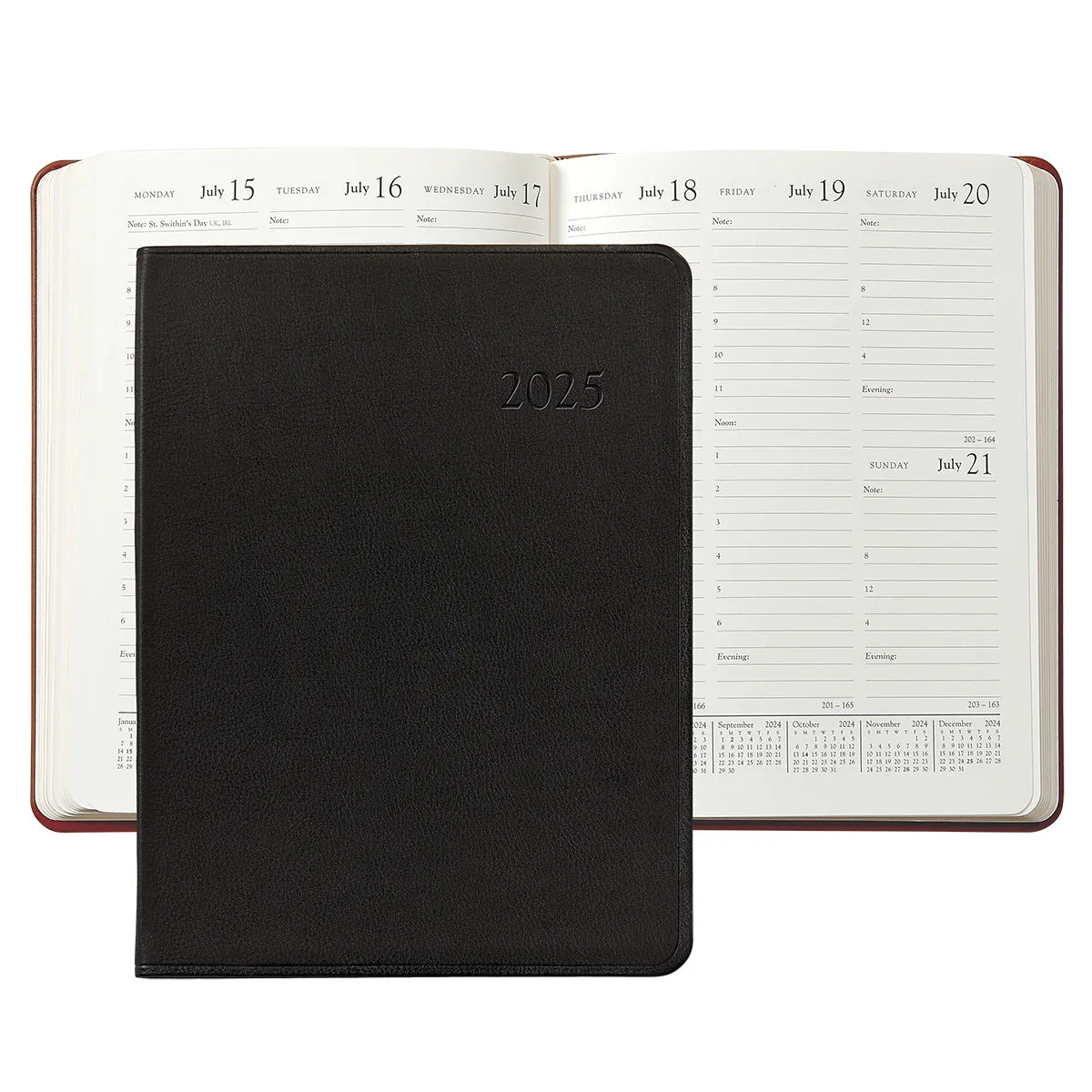 2025 Desk Diary - Traditional/Goatskin/Crocodile