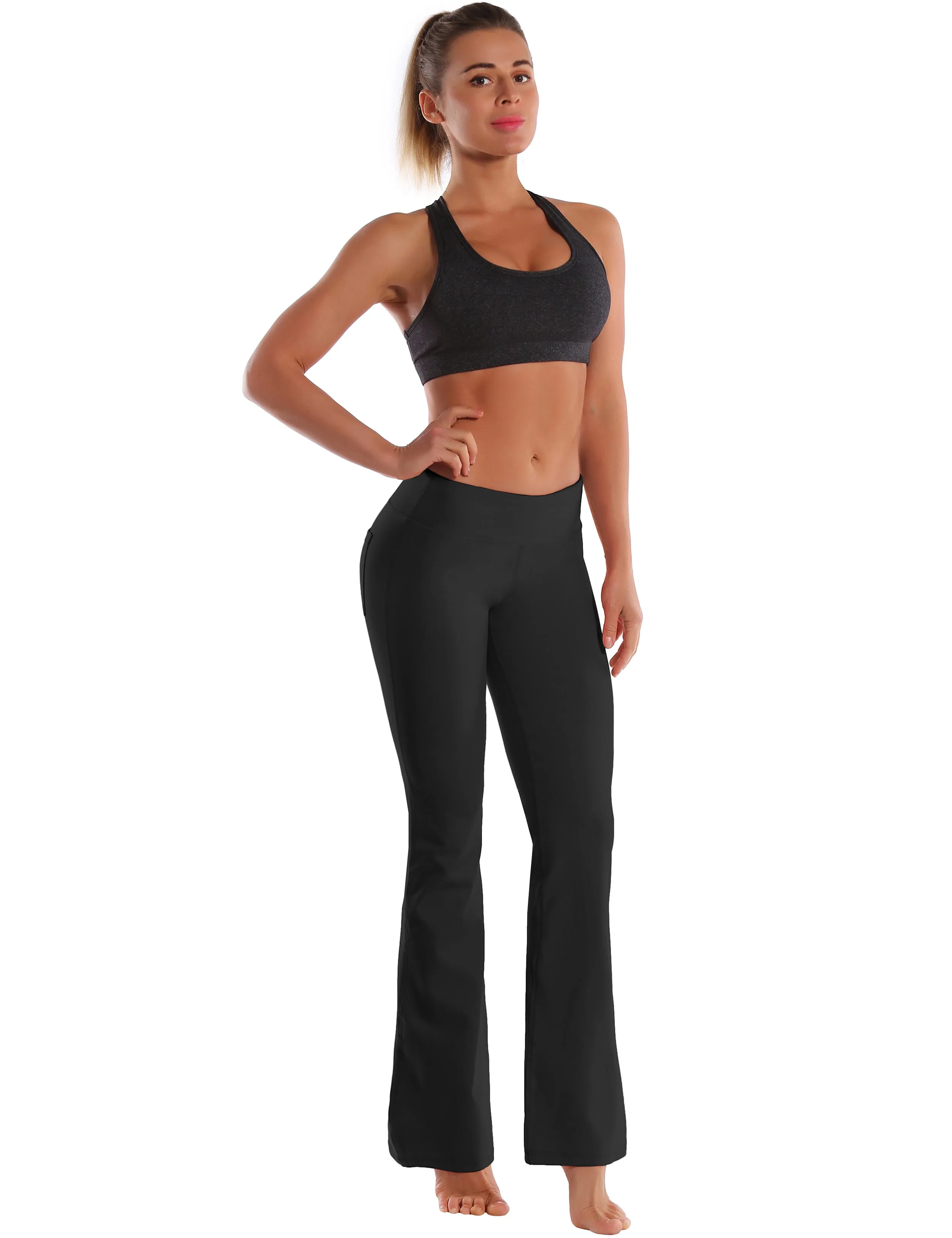 29" 31" 33" 35" 37"  Flare Yoga Pants with Pockets