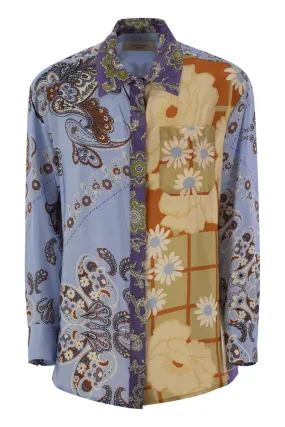 ALCAZAR - PRINTED CREPE DE CHINE SHIRT