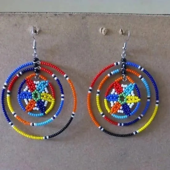 Beautiful Colorful Maasai Beaded Earrings