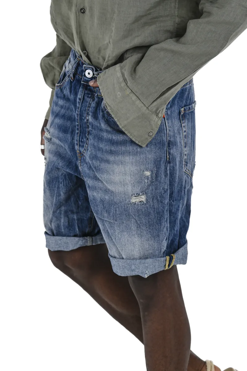 Bermuda in denim loose Frutta PR/38 SS24