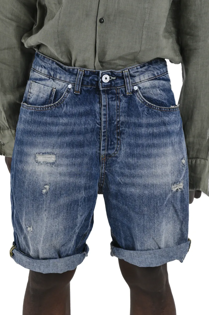 Bermuda in denim loose Frutta PR/38 SS24