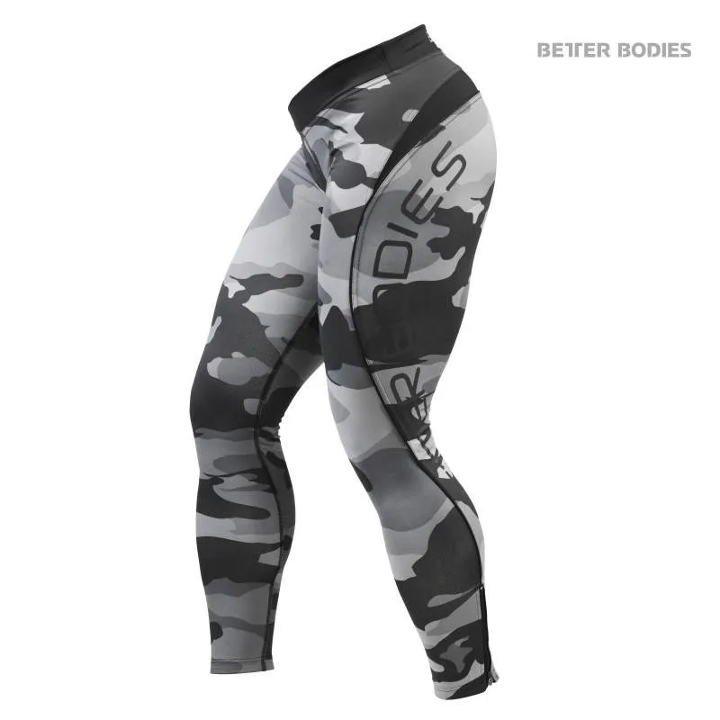 Better Bodies Camo Long Tights - Grey Camoprint