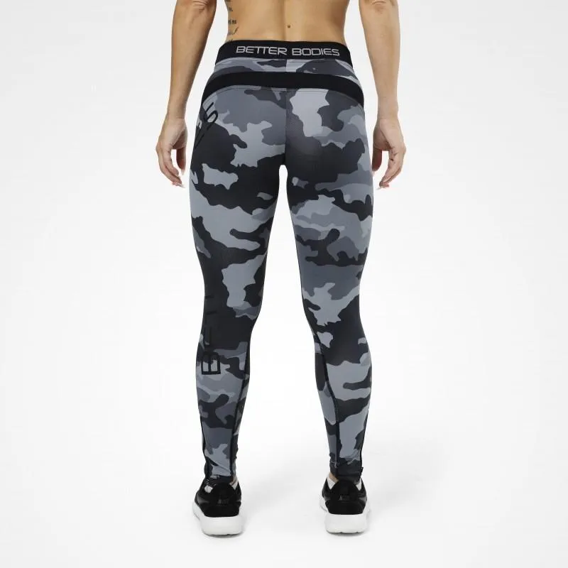 Better Bodies Camo Long Tights - Grey Camoprint