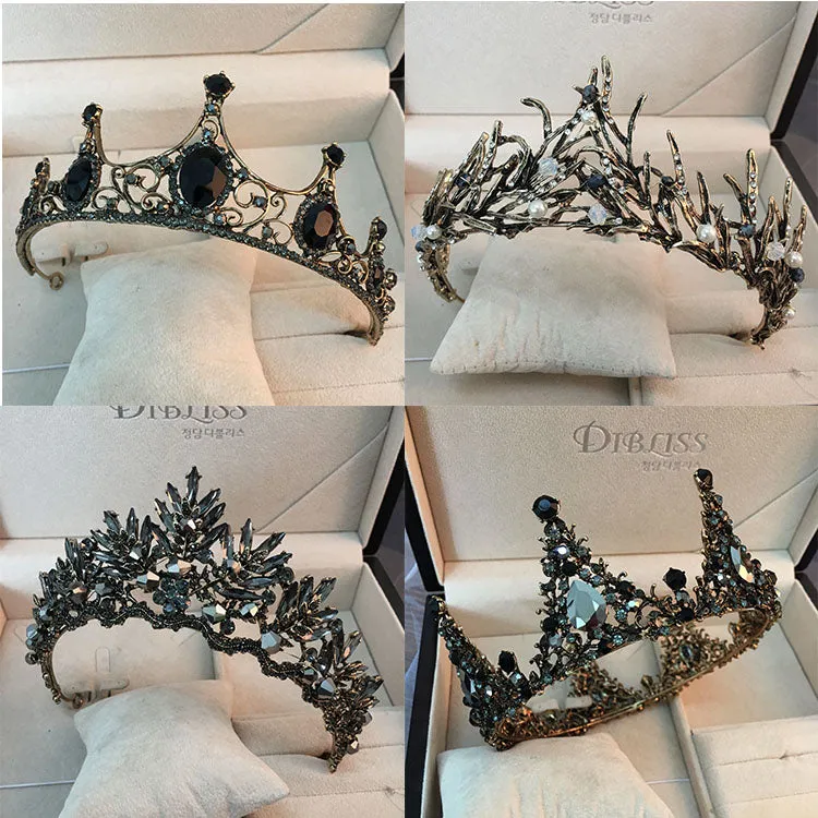 Black Baroque Vintage Crown KF83711