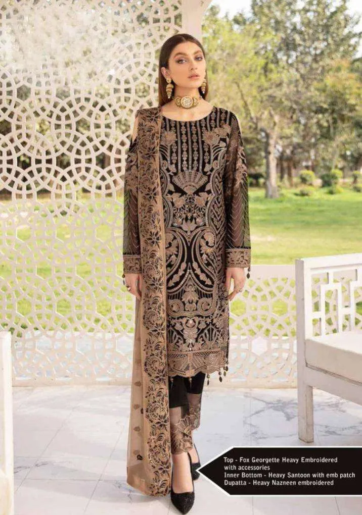 Black Hit Glamorous Style Party Wear Salawar Kameez