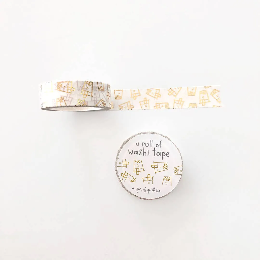 Boba Gold Foil Washi Tape