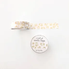 Boba Gold Foil Washi Tape