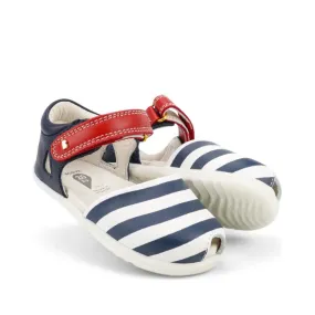 Bobux Step Up Twist Sandal Navy Stripes