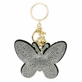 Butterfly Rhinestone Tape Keychain