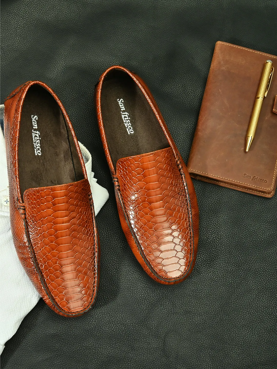 Chord Tan Driving Loafers