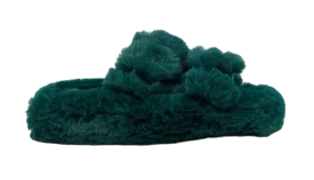 Colors Of California - Faux Fur Slipper Forest Green