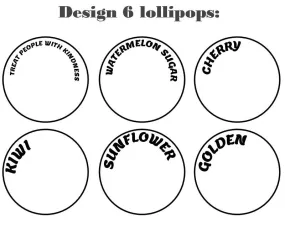 Customize your own 2D ball style edible image lollipop