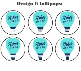 Customize your own 2D ball style edible image lollipop