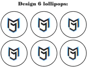 Customize your own 2D ball style edible image lollipop