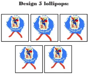 Customize your own square style edible image lollipop