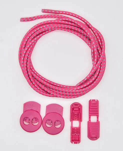 Elastic Lock Laces - Pink/3M Reflective - Performance Range