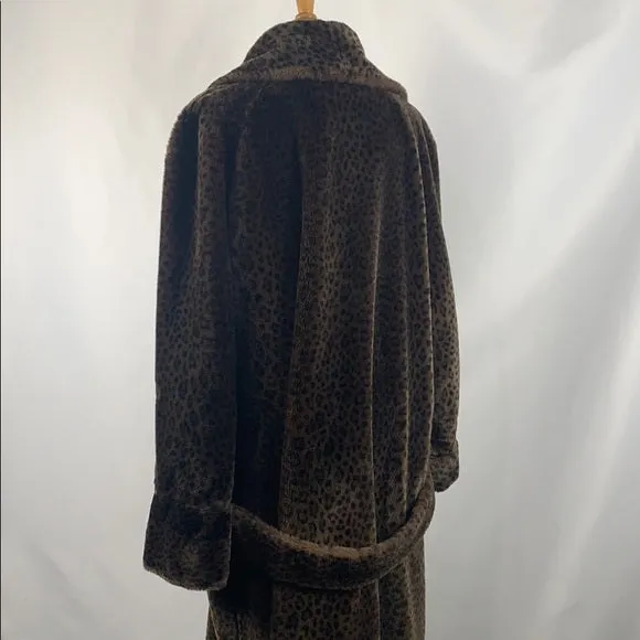 Faux Fur Animal Print Jacket