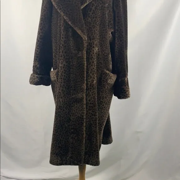 Faux Fur Animal Print Jacket