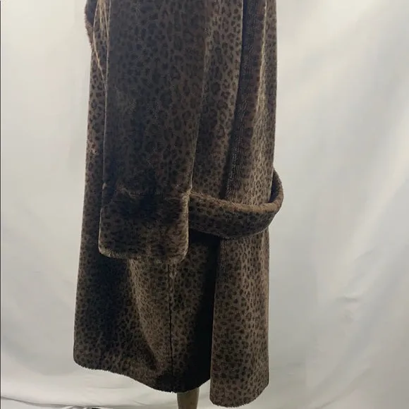 Faux Fur Animal Print Jacket