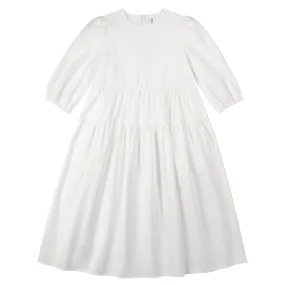 Gathered Dress White