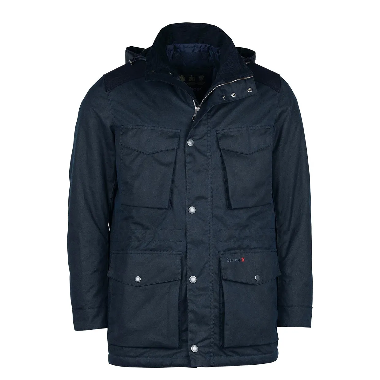 Giubbino Uomo Barbour Troben Wax Blu Navy