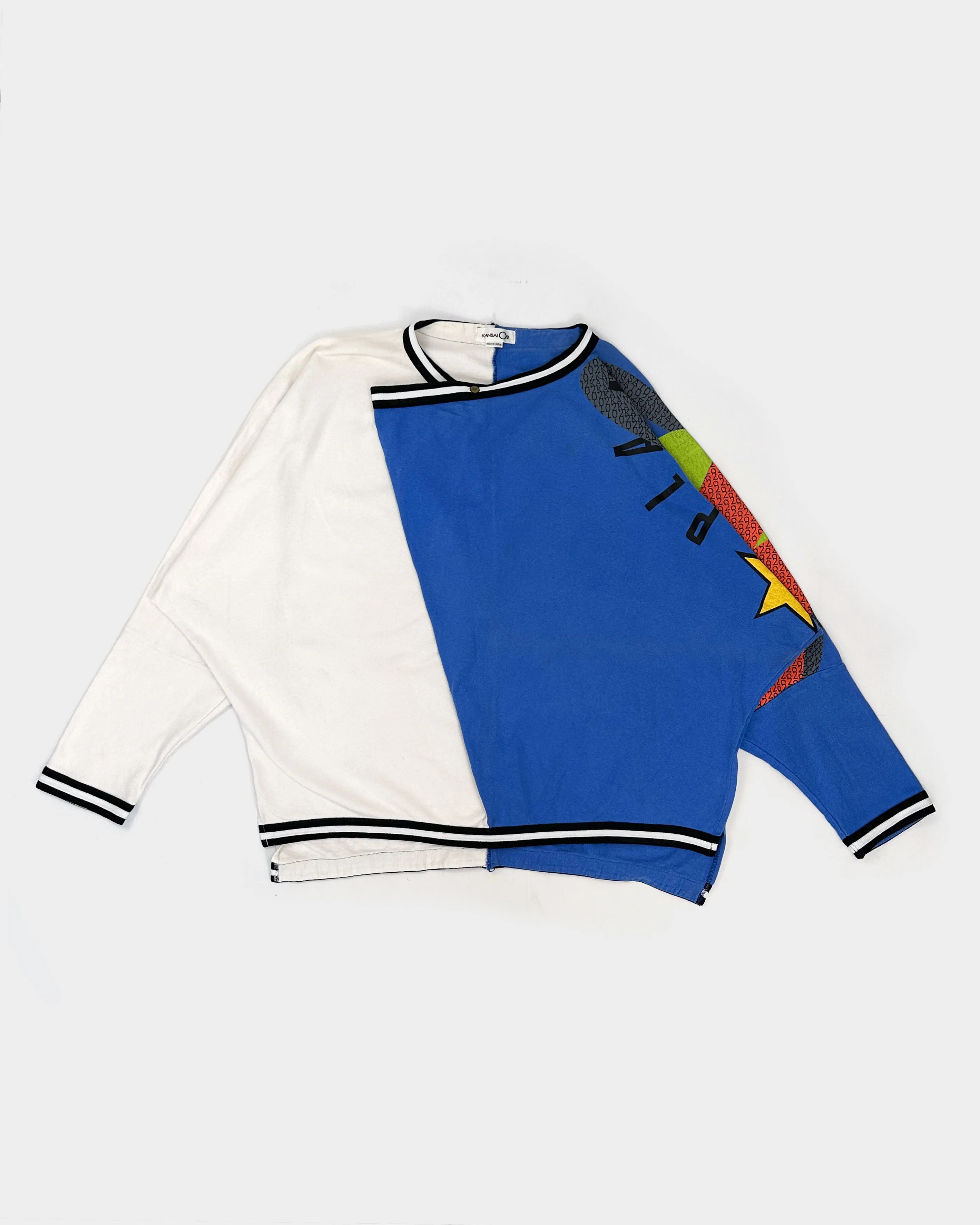 Kansai Yamamoto O2 2-in-1 Kimono Style Sweatshirt 1986