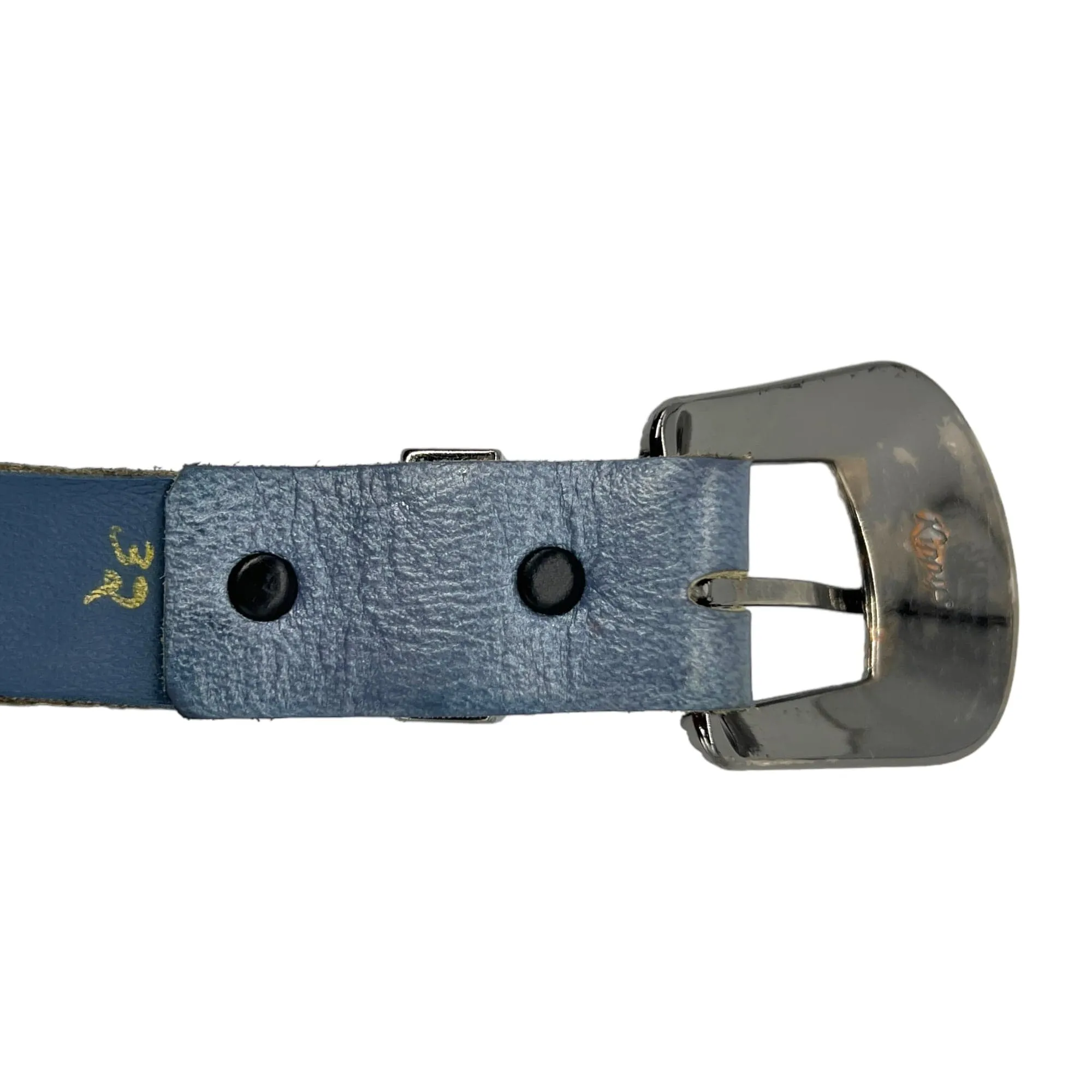 KIPPYS Swarovski Crystal Embellished Western Style Cowgirl Belt - Slate Blue