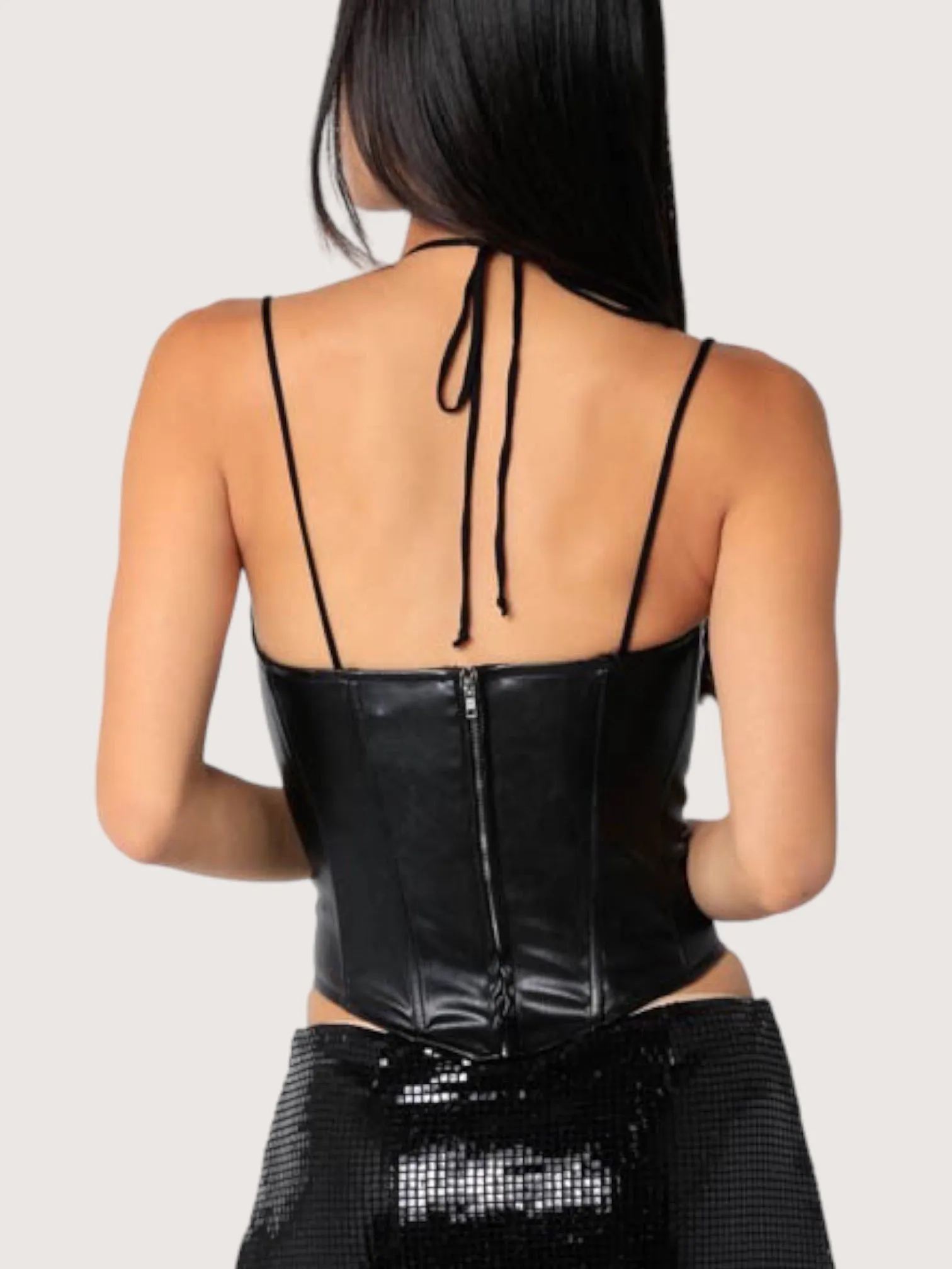 Leather Bustier Top