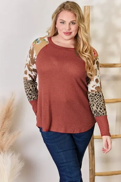 Leopard Waffle-Knit Shirt  (S - 3X)