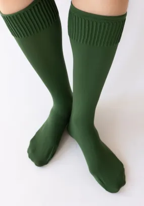 Lycra Knee High Socks in Green