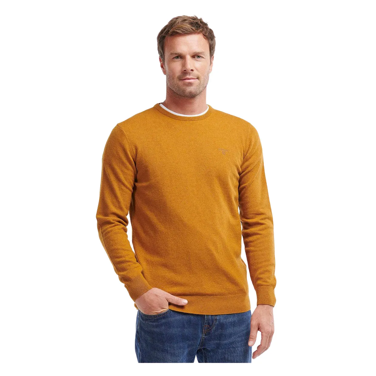 Maglione Uomo Barbour Essential Ocra