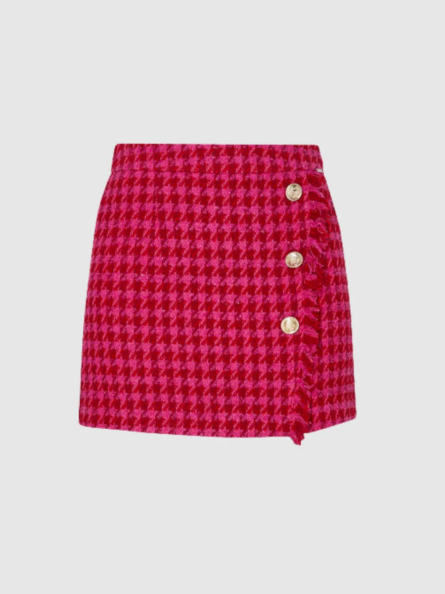 Mini Saia Jaquard Houndstooth  LIUJO