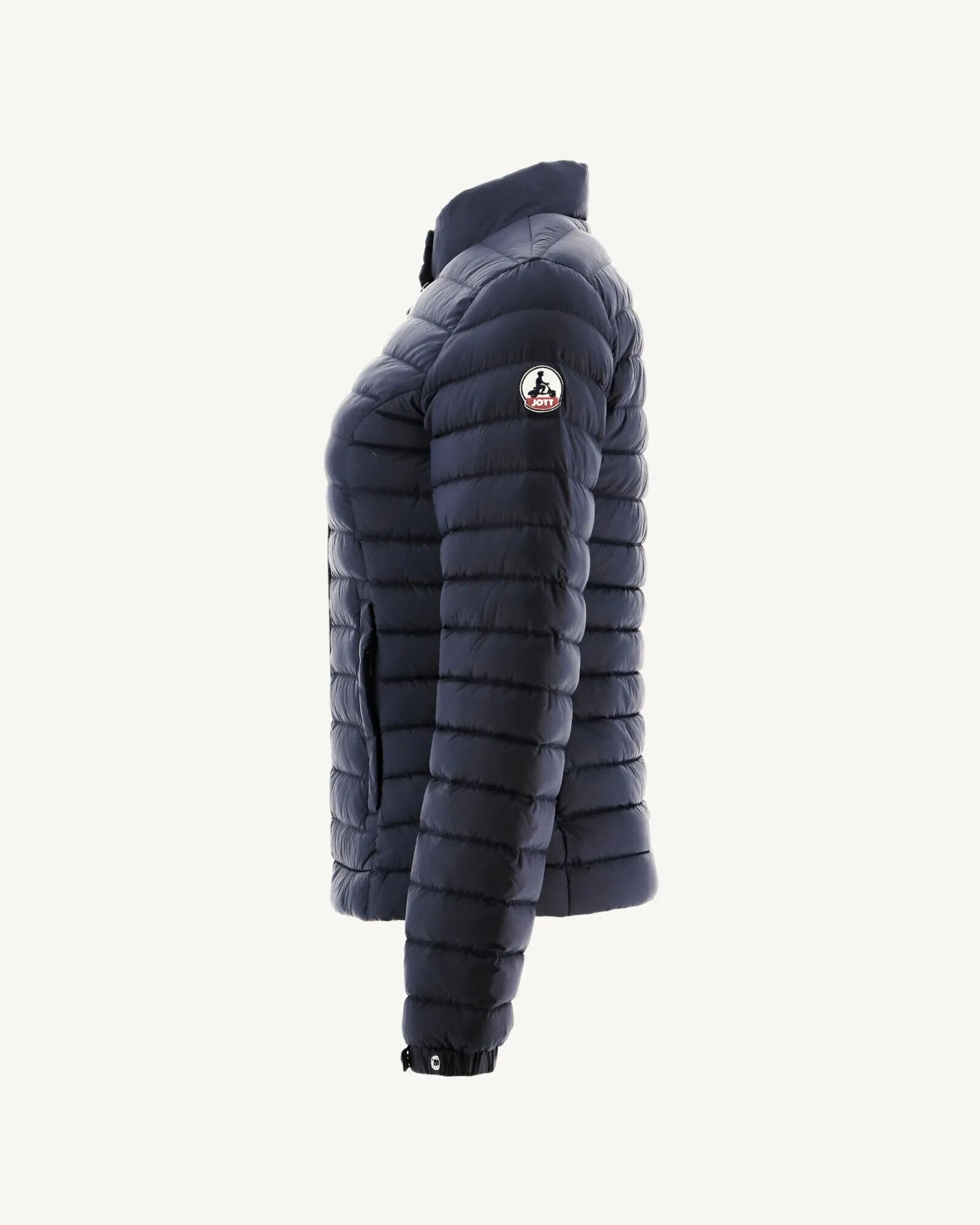 Navy Nina 2.0 lightweight biker fit puffer jacket style