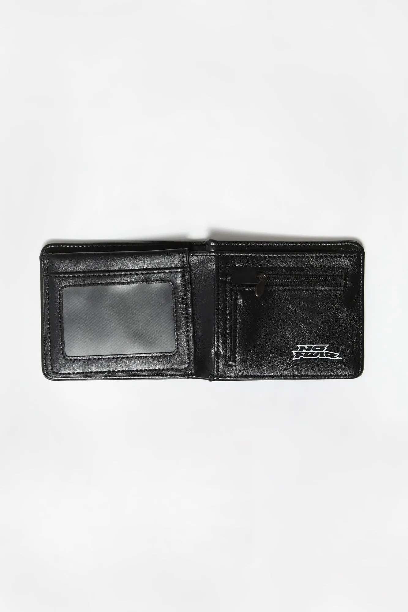 No Fear Faux Leather Logo Wallet