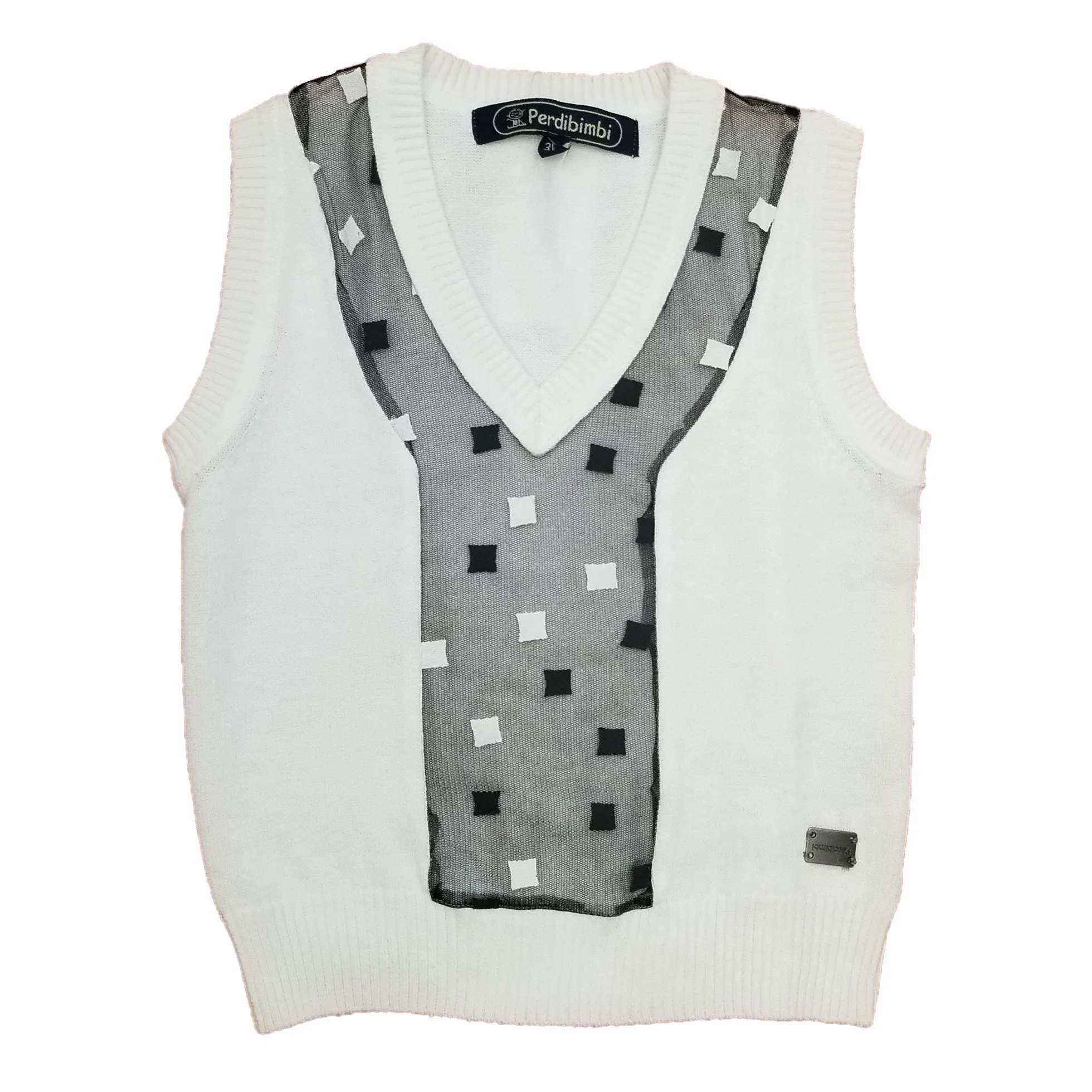 Perdibimbi - Net Insert Knit Vest          | Style 8 - 1