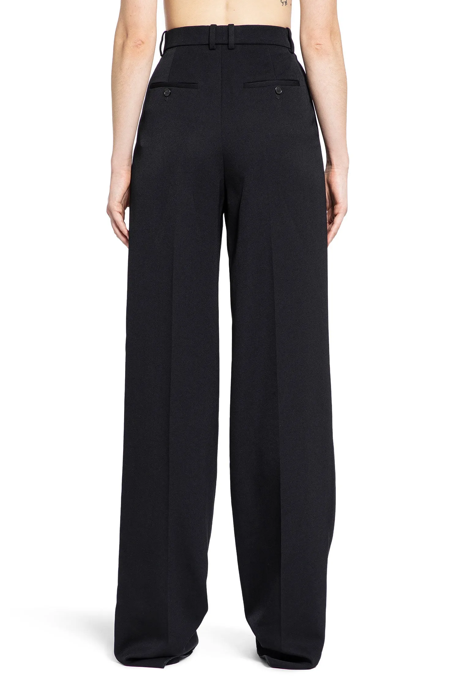 SAINT LAURENT WOMAN BLACK TROUSERS