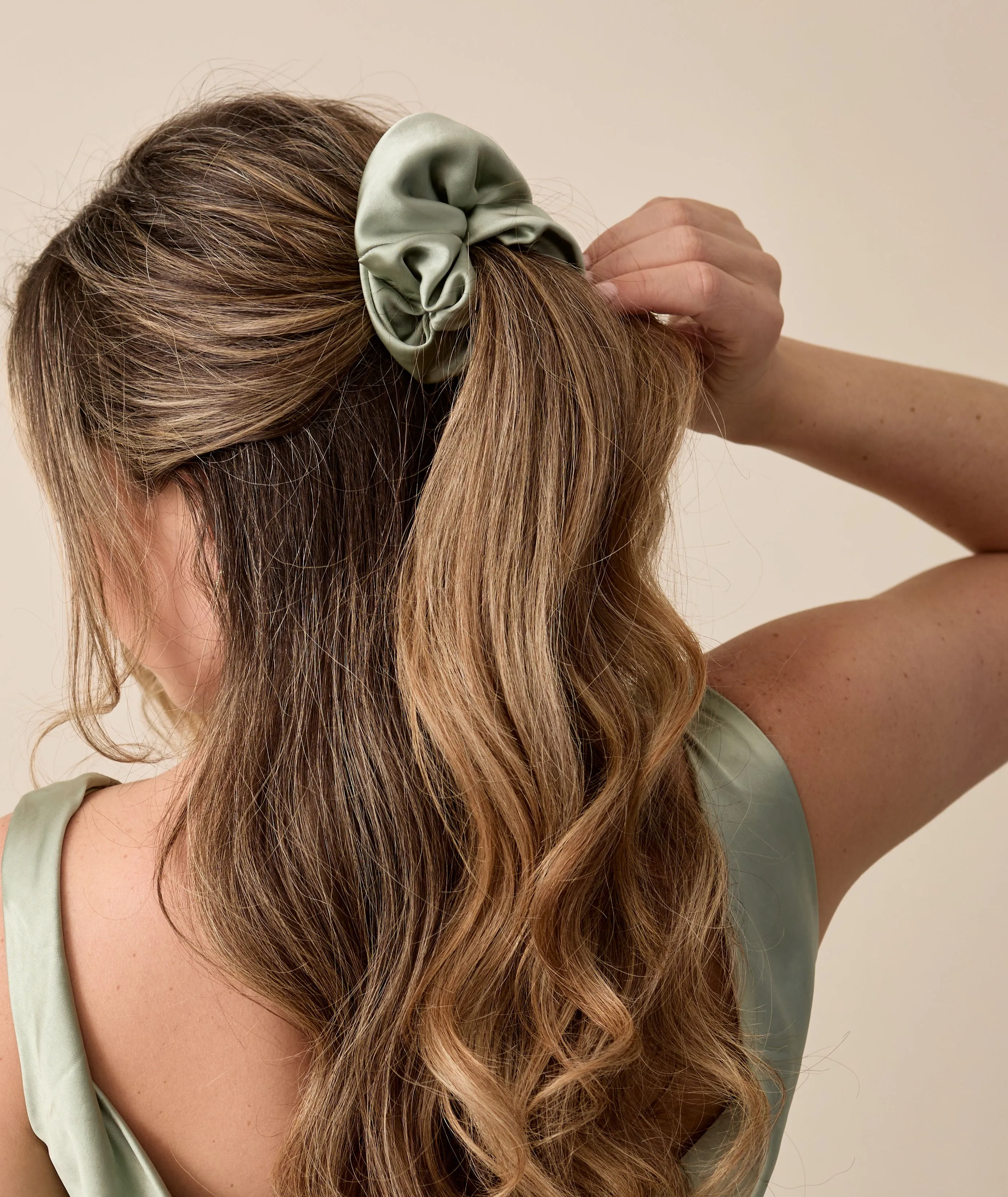 Satin Scrunchie - Sage