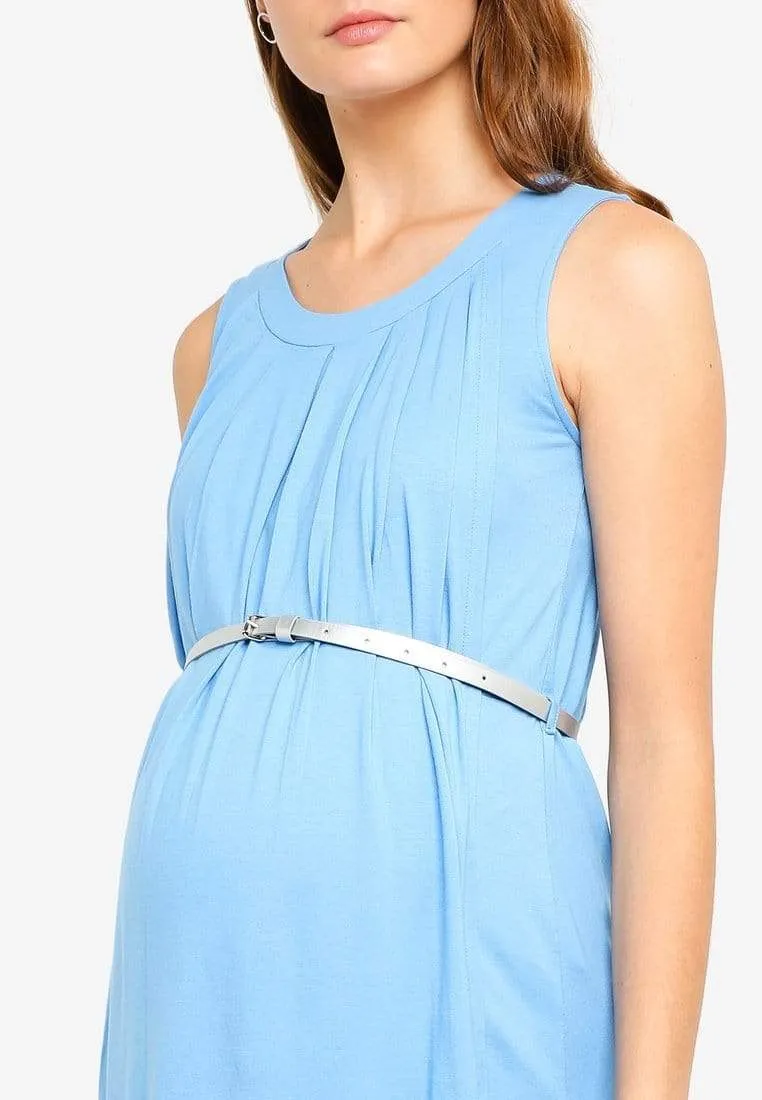 Sleeveless Adela Live Pleats Maternity Dress Perry