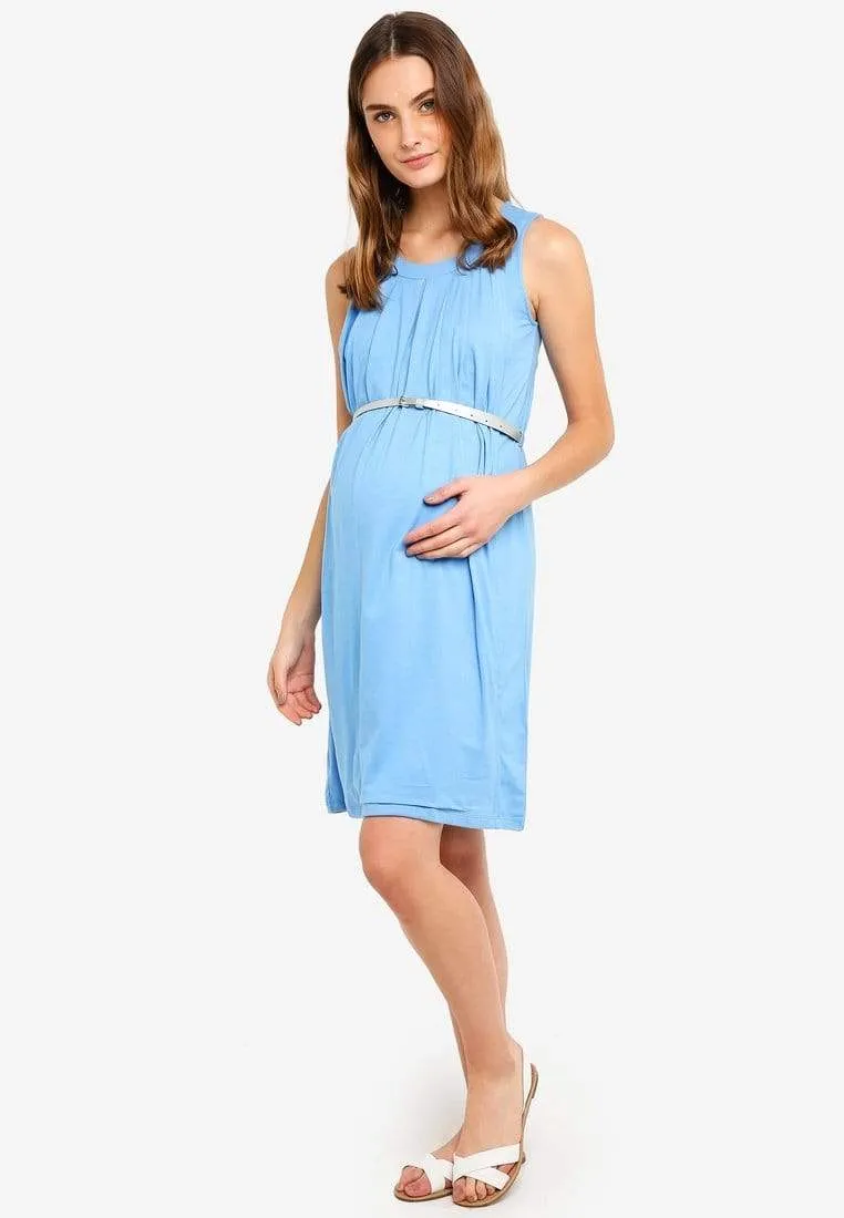 Sleeveless Adela Live Pleats Maternity Dress Perry