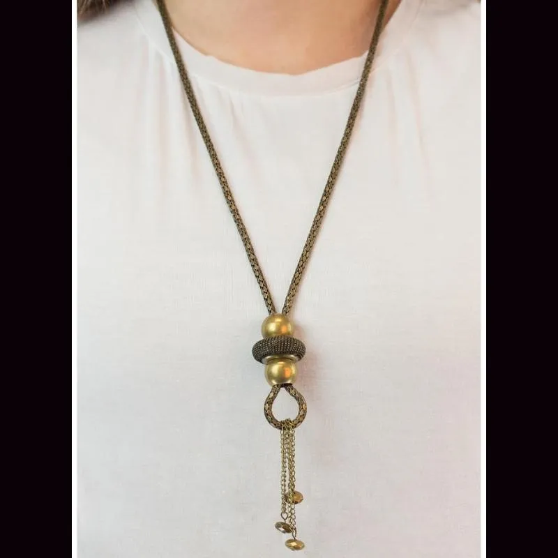 Sliding By Brass Necklace