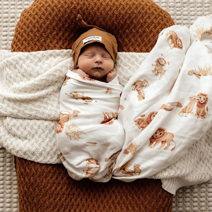 Snuggle Hunny Kids | Organic Muslin Wrap - Lion