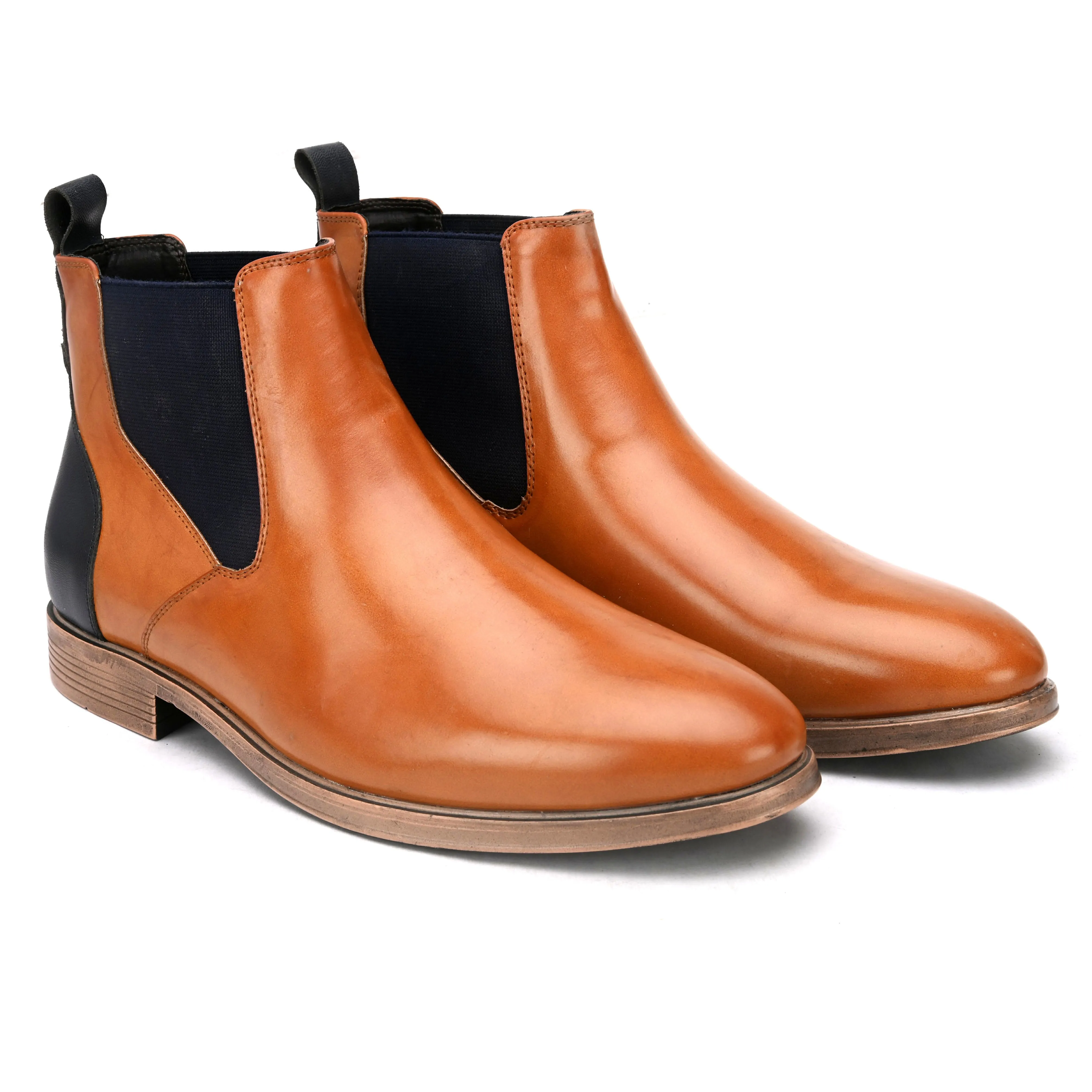 Theory Tan Chelsea Boots