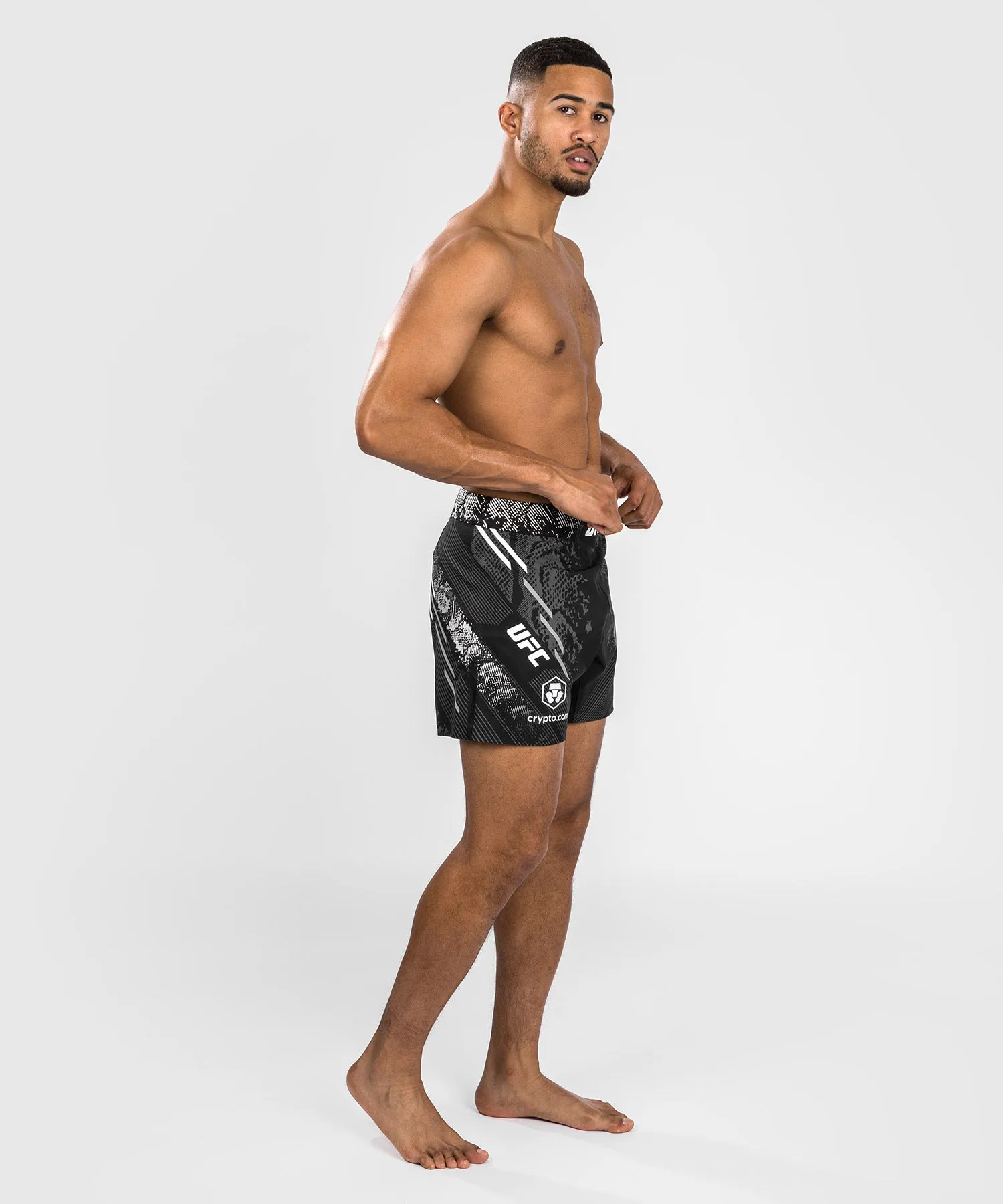 UFC Adrenaline by Venum Authentic Fight Night Men's Fight Short - Long Fit - Black