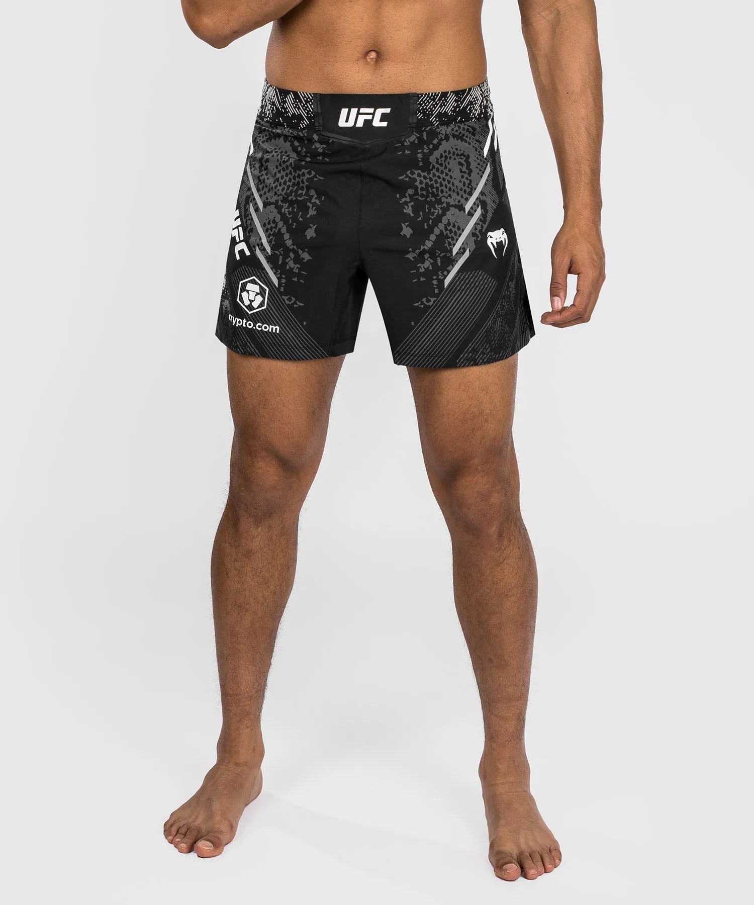 UFC Adrenaline by Venum Authentic Fight Night Men's Fight Short - Long Fit - Black